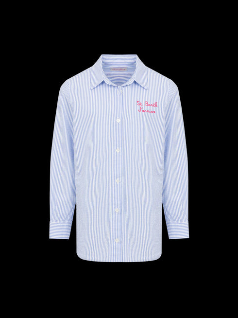 MC2 SAINT BARTH SEERSUCKER SNOOPY SHIRT